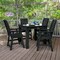 Highwood Usa Weatherly 5pc Square Counter Height Outdoor Furniture Dining Set AD-CNW44-BKE - alternate 2